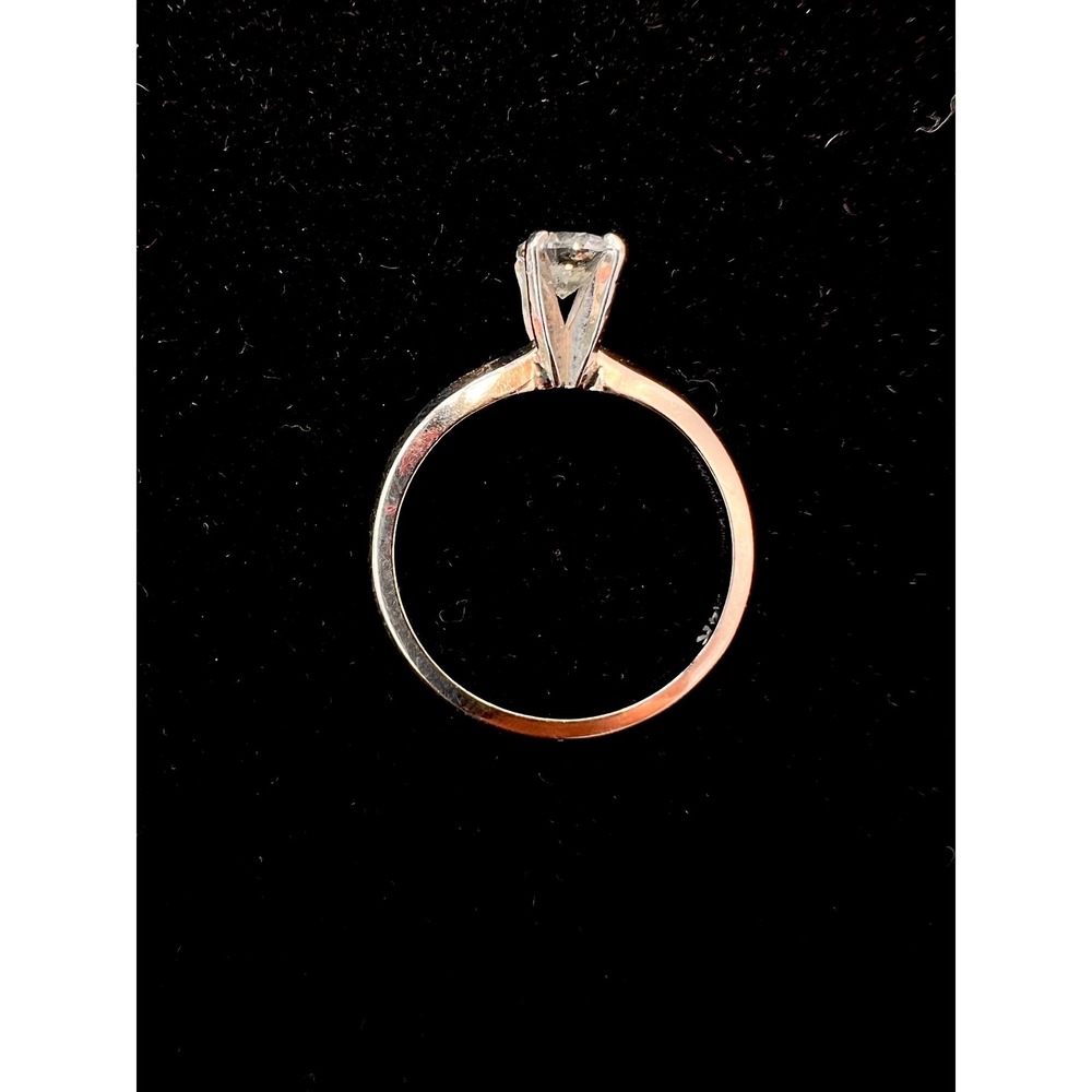 Estate 14K Gold 4-Prong Diamond Solitaire Ring Size 6.5